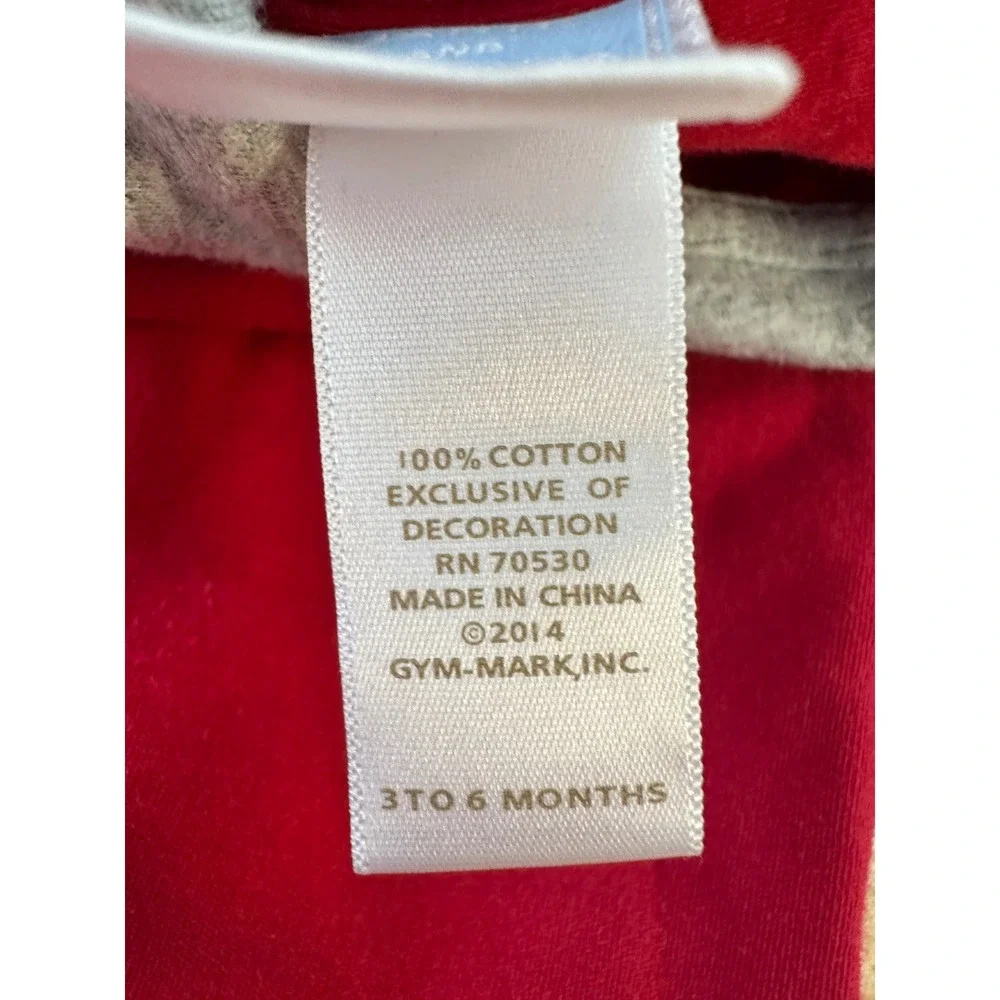 Janie and Jack Red‎ Embroidered Toy Romper One Piece 3-6 Months Car Horse Train